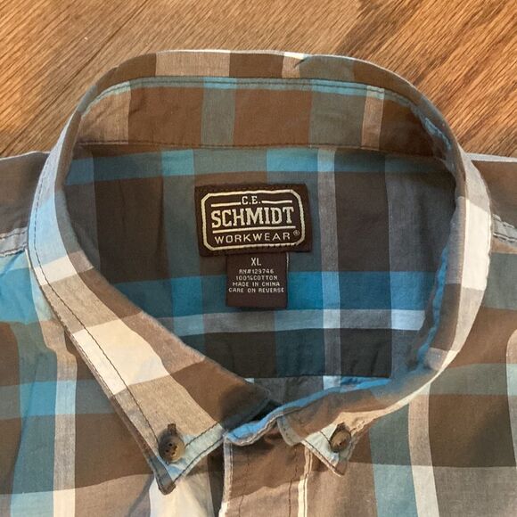 C.E. Schmidt workwear XL short sleeve button down - checked - Picture 3 of 7